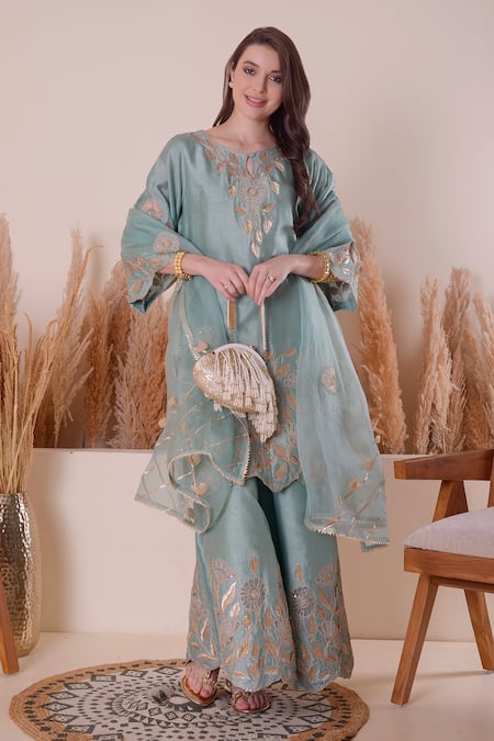 Surabhi Arya Zari Embroidered Kurta Sharara Set 