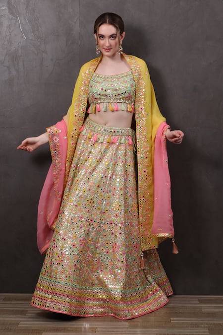 SAYISHA Hand Embroidered Lehenga Set 