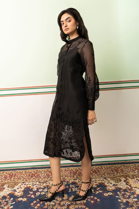 Shimona Garden Of Flower Embroidered Dress 