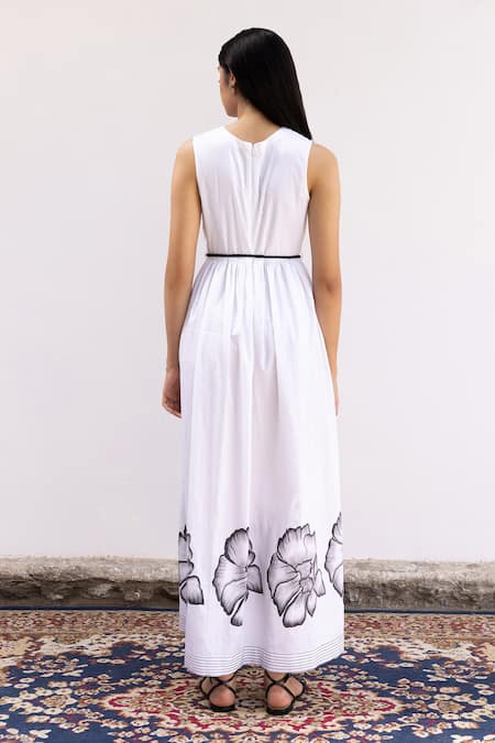 Shimona Moonflower Hand Painted Maxi Dress 