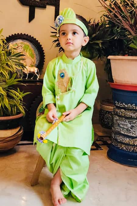 Rage Attire-Sweta Saria Green Cotton, Silk Beads Mor Pankh Embroidered Kurta With Dhoti Pant Set at Aza Fashions Rage Attire-Sweta Saria_Green Cotton, Silk Beads Mor Pankh Embroidered Kurta With Dhoti Pant Set _at_Aza_Fashions