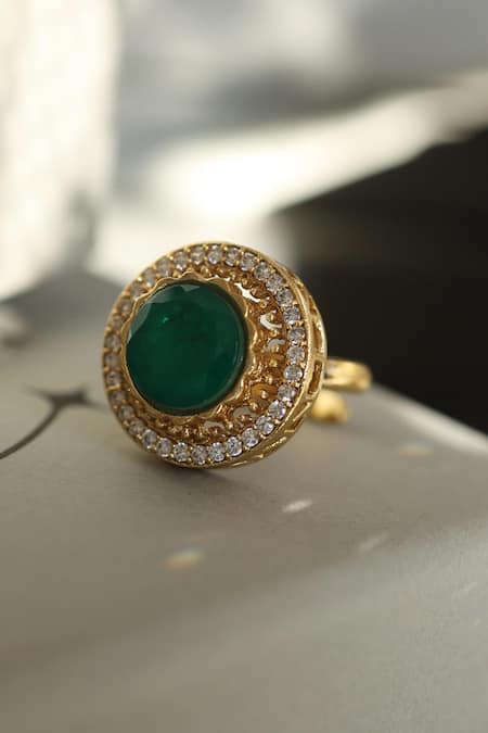 Do Taara Double Stone Polki Ring