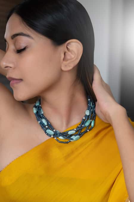 Do Taara Stone Embellished Multi Layered Necklace 