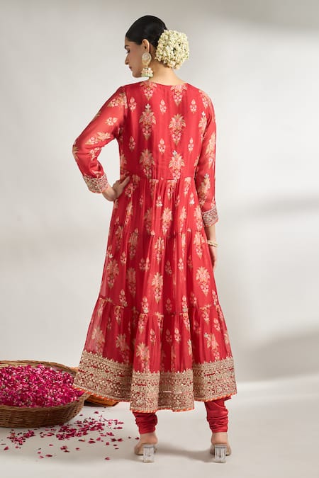 Gopi Vaid Florette Print Anarkali Set 