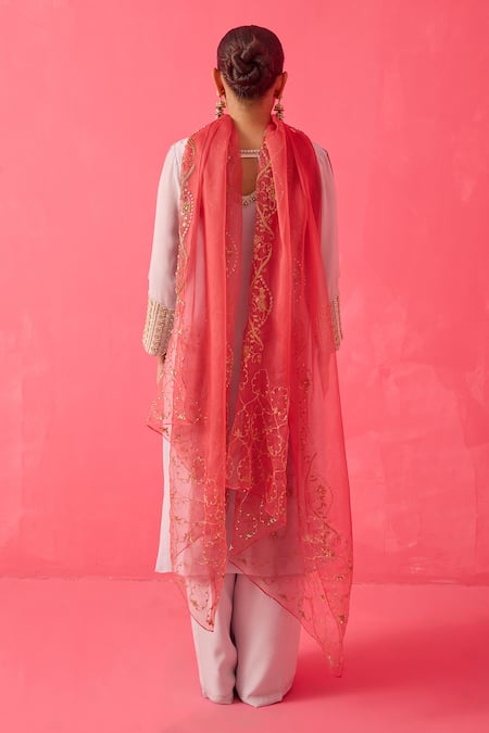 Radha Sharma Phool Vine Embroidered Kurta Pant Set 