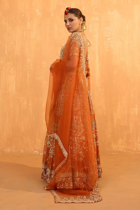 Radha Sharma Gullista Dabka & Sequin Embroidered Bridal Lehenga Set 