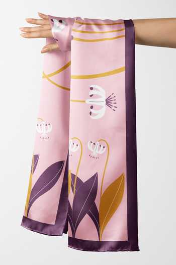 Buy Thee Modern Roots Pink Silk Floral Cyclone Stole Online at Aza Fashions Buy_Thee Modern Roots_Pink Silk Floral Cyclone Stole _Online_at_Aza_Fashions