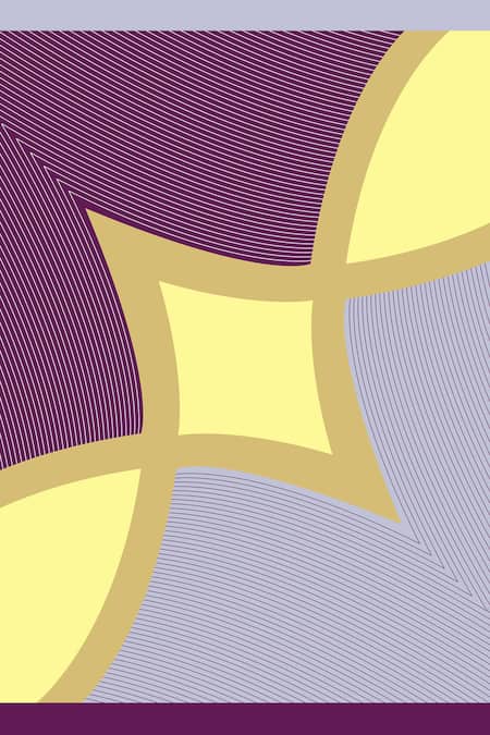 Thee Modern Roots Purple Mirage Silk Printed Square Scarf at Aza Fashions Thee Modern Roots_Purple Mirage Silk Printed Square Scarf _at_Aza_Fashions