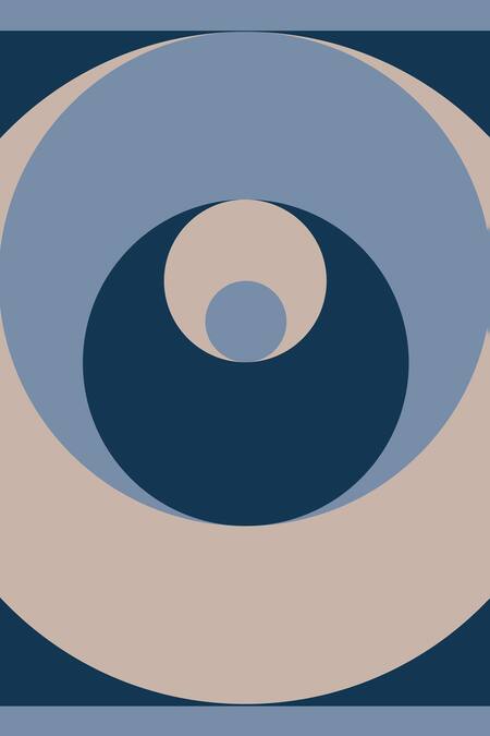 Thee Modern Roots_Blue Galactic Orbits Silk Scarf _at_Aza_Fashions