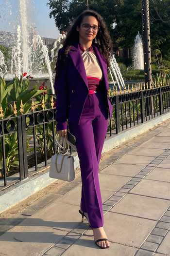 Shop Thee Modern Roots Purple Cosmic Rings Silk Scarf Online at Aza Fashions Shop_Thee Modern Roots_Purple Cosmic Rings Silk Scarf _Online_at_Aza_Fashions