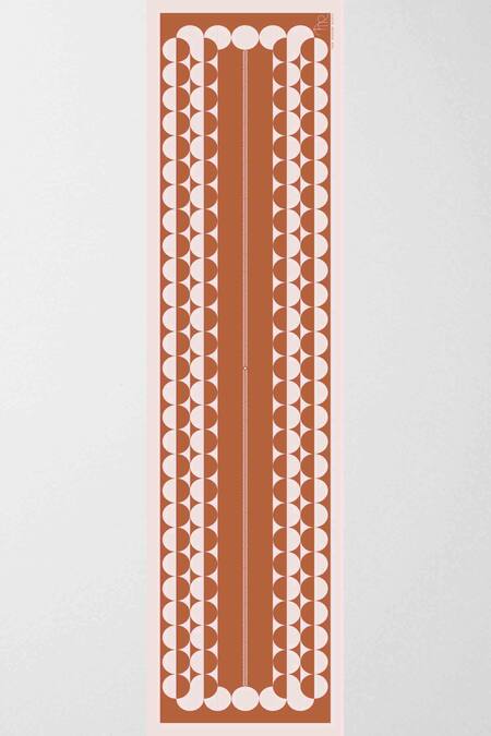 Shop Thee Modern Roots Brown Cotton Infinite Circles Stole at Aza Fashions Shop_Thee Modern Roots_Brown Cotton Infinite Circles Stole _at_Aza_Fashions