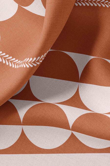 Shop Thee Modern Roots Brown Cotton Infinite Circles Stole Online at Aza Fashions Shop_Thee Modern Roots_Brown Cotton Infinite Circles Stole _Online_at_Aza_Fashions