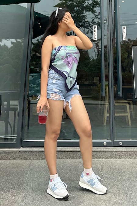 Thee Modern Roots_Purple Lemonade Skies Cotton Scarf _Online_at_Aza_Fashions