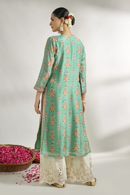 Gopi Vaid Cotton Silk Printed Straight Tunic 