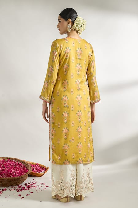 Gopi Vaid Cotton Silk Floral Print Tunic 