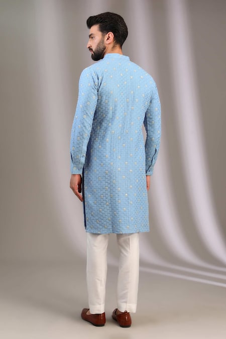 Rabani & Rakha Lotus Embroidered Kurta With Pant 