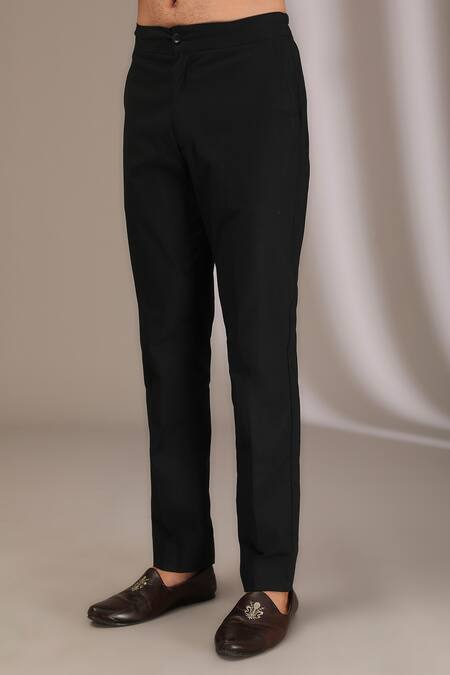 Rabani & Rakha Grey Silk, Cotton Animal Print Kurta With Pant Online at Aza Fashions Rabani & Rakha_Grey Silk, Cotton Animal Print Kurta With Pant _Online_at_Aza_Fashions