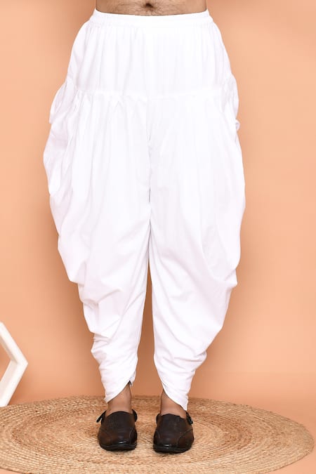 Arihant Rai Sinha_Blue Cotton Embroidery Abstract Geometric Kurta With Patiyala_Online_at_Aza_Fashions