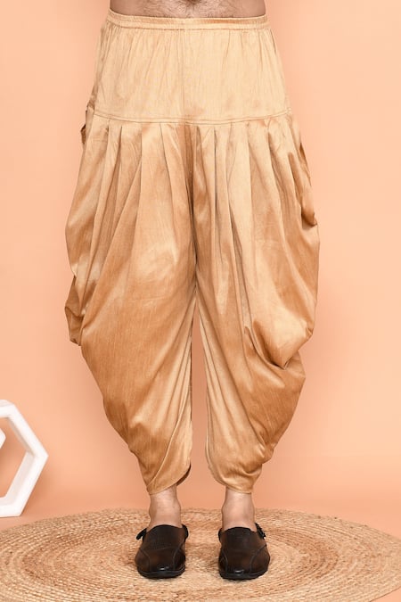 Arihant Rai Sinha Brown Denim, Silk Embroidery Floral Butti Kurta With Patiyala Online at Aza Fashions Arihant Rai Sinha_Brown Denim, Silk Embroidery Floral Butti Kurta With Patiyala_Online_at_Aza_Fashions