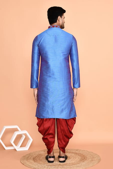 Arihant Rai Sinha Floral Thread Embroidered Kurta With Patiyala 