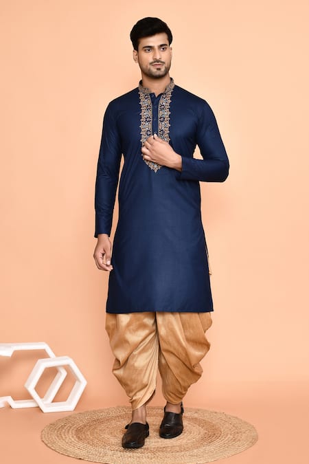 Arihant Rai Sinha Cotton Embroidered Kurta With Patiyala