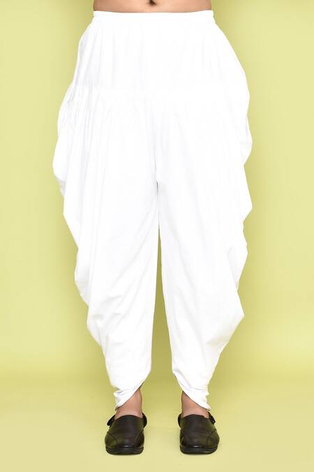 Arihant Rai Sinha_Brown Denim, Cotton Embroidery Floral Butti Kurta With Patiyala_Online_at_Aza_Fashions