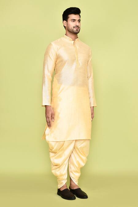 Buy Arihant Rai Sinha Beige Silk Embroidery Thread Kurta With Patiyala Buy_Arihant Rai Sinha_Beige Silk Embroidery Thread Kurta With Patiyala