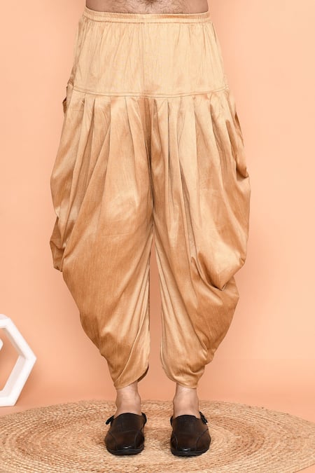 Arihant Rai Sinha_Beige Denim, Silk Embroidery Botanical Kurta With Patiyala _Online_at_Aza_Fashions