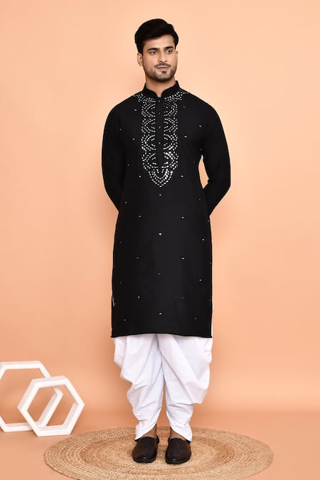 Arihant Rai Sinha Floral Mirror Embroidered Kurta with Patiyala 