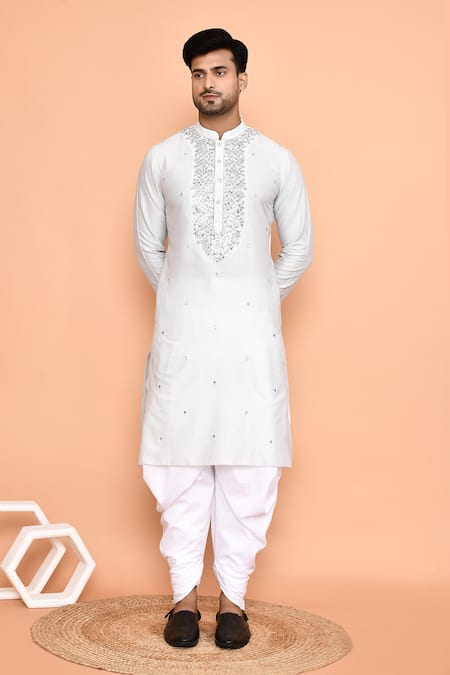 Arihant Rai Sinha Solid Thread Embroidered Kurta With Patiyala 