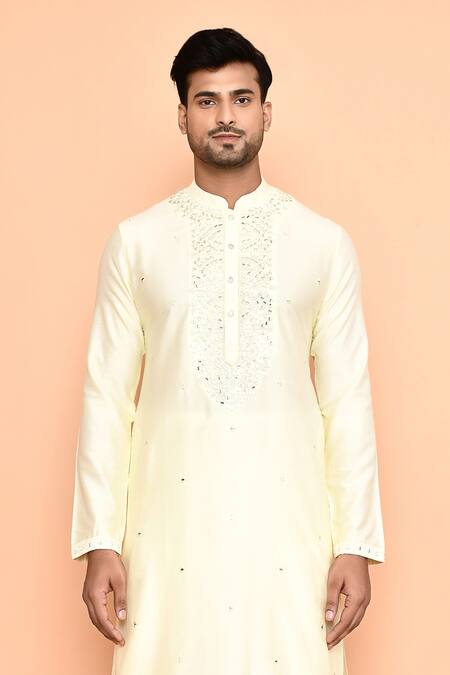 Buy Arihant Rai Sinha Yellow Silk, Pashmina Mirrors, Embroidery Geometric Work Kurta With Patiyala Online at Aza Fashions Buy_Arihant Rai Sinha_Yellow Silk, Pashmina Mirrors, Embroidery Geometric Work Kurta With Patiyala _Online_at_Aza_Fashions