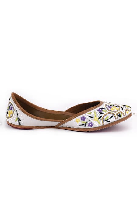 Shop_Yassio_Multi Color Sofi Phoolbahar Embroidered Juttis _Online_at_Aza_Fashions