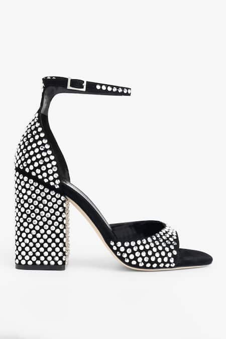 Sephyr Charlotte Swarovski Crystal Embellished Block Heels 