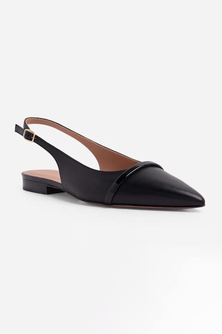 Sephyr Black Cressida Pointed Toe Flats 