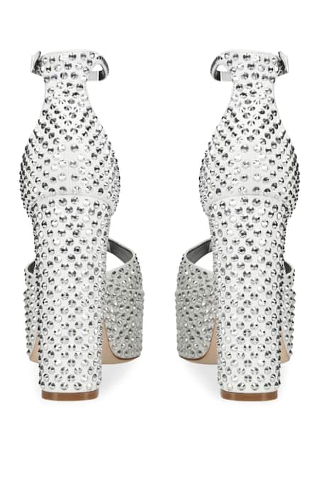 Sephyr_White Stones Daphne Swarovski Crystal Studded Block Heels _Online_at_Aza_Fashions