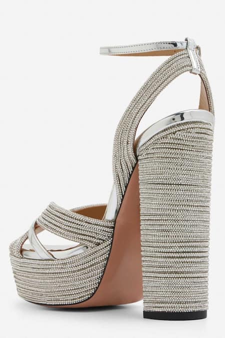 Sephyr Kate Swarovski Crystal Embellished Block Heels 