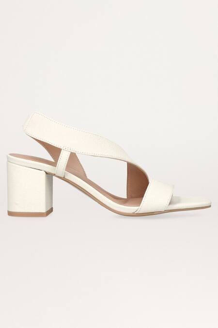 Sephyr_White Mary Square Toe Block Heels _Online_at_Aza_Fashions