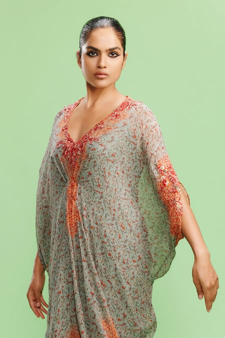Dolly J Oeshi Ditsy Bloom Print Kaftan 