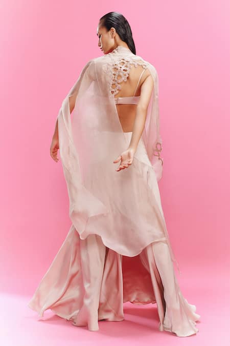 Dolly J Elora Embroidered Cape Sharara Set 