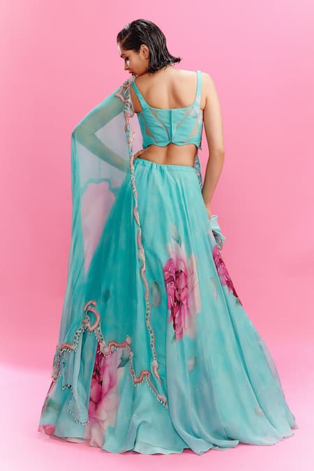 Dolly J Zaira Floral Print Lehenga Set 
