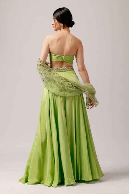 Anshika Tak Label Summer Breeze Embroidered Cape Sharara Set 