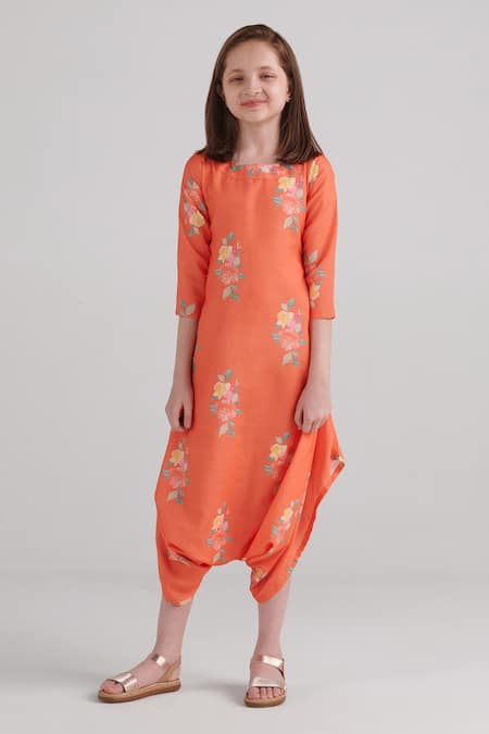 Pasha India Floral Pattern Dhoti Jumpsuit 