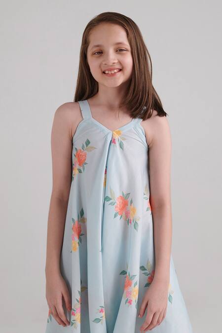 Pasha India_Blue Rayon Back Tie-up Palazzo Jumpsuit _Online_at_Aza_Fashions