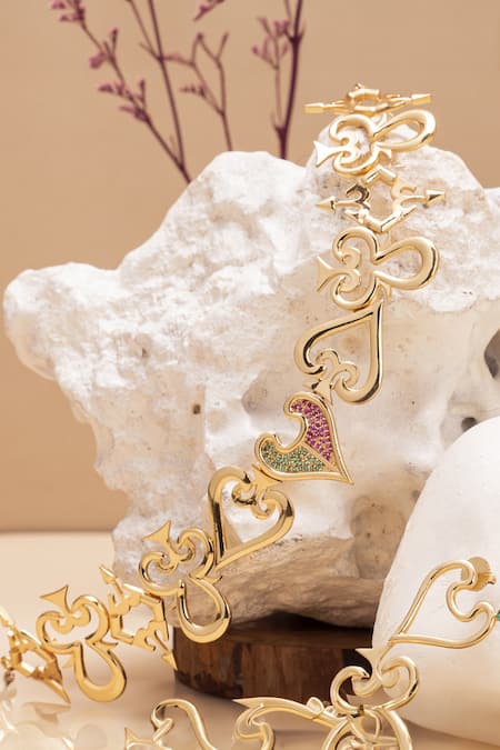 Gaurish Bespoke Jewellery Cartes Stone Embellished Choker Necklace 