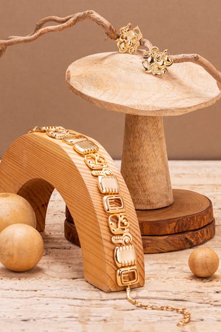 Gaurish Bespoke Jewellery Tribal Textured Choker Necklace Set 