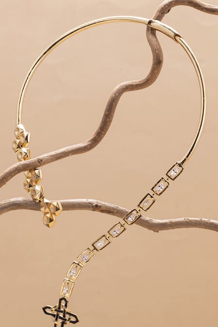 Gaurish Bespoke Jewellery Lerez Stone Studded Lariat Necklace 