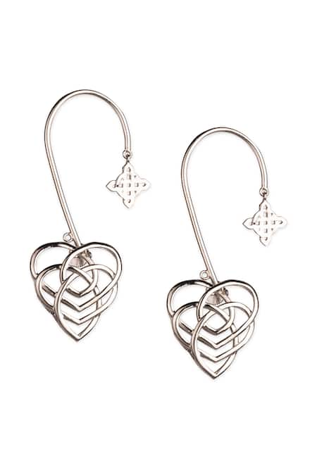 Gaurish Bespoke Jewellery Hexagone Heart Earcuff Earrings 