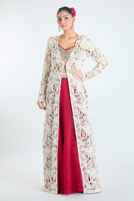 Ridhima Bhasin Paisley Embroidered Jacket & Lehenga Set 