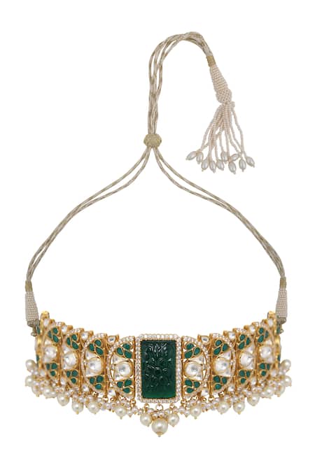 Kaari Khizra Chand Bloom Polki Choker 