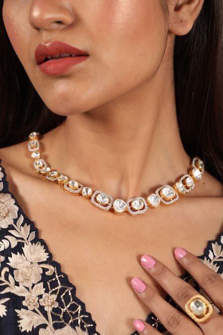 Kaari Rumi Gleaming Polki Necklace 